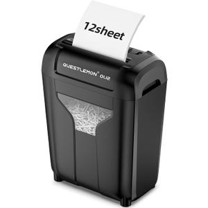12-Sheet Paper Shredder for Home, Quiet Cross Cut Shredders, P-4 Ultra Security, 4.5 Gal Bin, Shred Quietly for Shred for Credit Card, Mail, Staples, <58 dB(OL12)