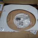 Mayfair Athens Toilet Seat, Easy Clean Hinges and Durable Wood Seat, Round, White
