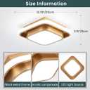 Hallway Light Modern LED Ceiling Light Fixture Square 6000K Close to Ceiling Light Gold Flush Mount Ceiling Lights for Kitchen Bedroom Balcony Bathroom