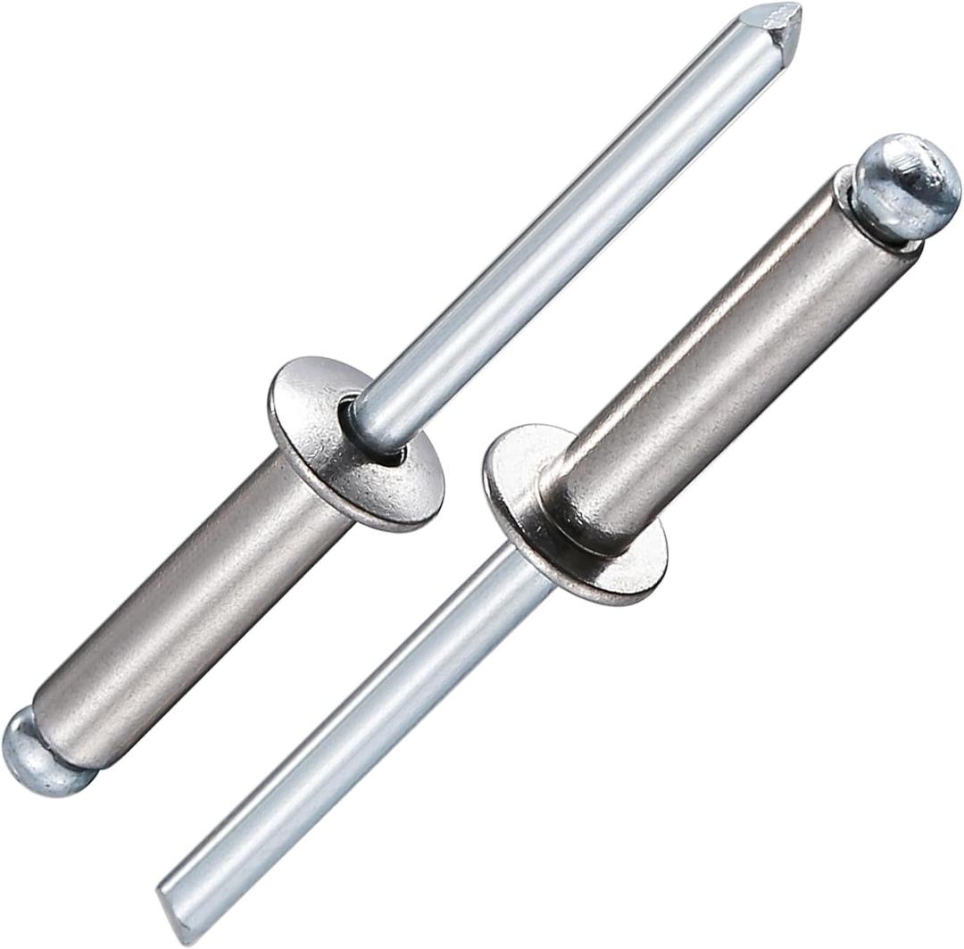 (200Pcs) 3/16"x3/4" Stainless Steel Blind Pro Rivets,Steel Handle And Stainless Steel Mandrel