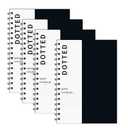 Rinrda A5 Dotted Journal Spiral Notebook 8.5" x 5.7"-3 Pack Dot Grid Notebook Hardcover Notebook 120 Pages 100 GSM Thick Dotted Paper Notebook Hardcover Journal for School, Office, Artist