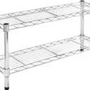 Shelving Inc. 8" d x 30" w Chrome Wire Shelving with 2 Tier Shelves, Weight Capacity 800lbs Per Shelf
