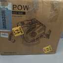 SUNPOW Retractable Garden Hose Reel - 1/2 inch x 115ft Heavy Duty Wall Mounted Hose Reel with 3/4 inch Brass Fitting & 10 Sprayer Nozzle - Any Length Lock, Auto Rewind System, 180Swivel Bracket- Grey