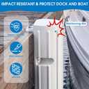 Dock Fenders Bumpers,Boat Dock Bumpers for Edge or Side,Marine Fender Guard Vertical Protection,Soft Durable Construction,Includes Mounting Hardware,6 Pack-White