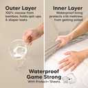 2-Pack Waterproof Baby Crib Sheets for Boys, Girls - 52x28 Viscose Derived from Bamboo Toddler Bed Sheet Neutral, Fitted Crib Mattress Protector Cover for Baby Bedding, Soft & Gentle (Butterflies) (Green)