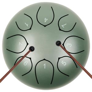 Steel Tongue Drum 6 Inch 8 Notes Sound Drum Percussion Instruments Gift for Family and Friends with Music Book, Mallets, Mallet Holder and Carry Bag