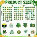 3 x 210Pcs St Patricks Day Tattoos Adult Shamrock Face Stickers 105 Unique Styles of St Patricks Day Temporary Tattoos for Body Women Irish Accessories for Party Decor(clover210)