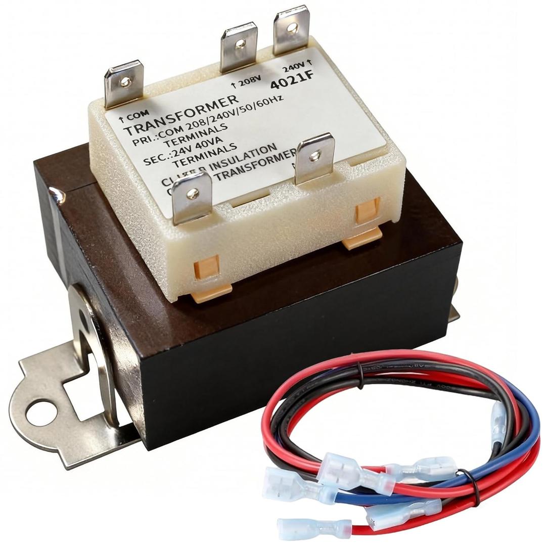 24V 40VA Furnace Control Transformer, Primary 208/240V, Secondary 24V, 50/60Hz, Foot Mount, for HVAC Gas Furnaces