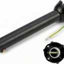Ceiling Fan Extension Rod,Ceiling Fan Downrod with Ball Head,Downrod Extension for Fan, Outside Diameter, Boom Suitable for a Wide Range of (black, 18 Inch)