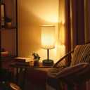 Cordless LED Table Lamp, 5000mAh Battery Operated, Portable Small Cordless Light Rechargeable, Touch Dimmable Wireless Lighting, Bedside Night Lamp Desk Lights for Bedroom/Bars/Offices(Black)