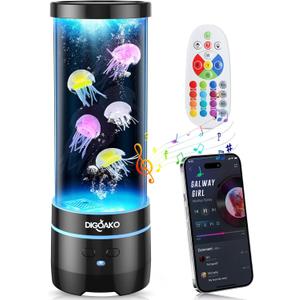Jellyfish Lamp Bluetooth Speaker with White Noise, 17 Color Floating Jelly Fish Lava Tank Aquarium Light for Home Office Bedroom Decor Great Gifts for Adults Kids (Bluetooth Speaker)