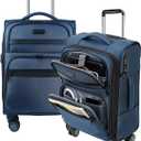 KROSER 20 Inch Softside Expandable Carry On Luggage, Rolling Suitcase With Front Business Pockets, Spinner Wheels & Built-in TSA Lock, USB Port,for Travel , fits in most Airline Overhead Bin