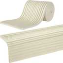 MABOZOO 8'' Extra Wide Seat Edge Cushion, 13.1 FT Length Foam Fireplace Cushion Soft Hearth Guard Bumper Pad Child Proof Padding Hearth Pad Edge Protector, Fireplace Baby Proofing for Baby (Cream)