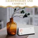 2026 Mini Calendar: Small Desktop Calendar 2025. 07-2026. 12, 18 Monthly Standing Flip Planner for Home School Office Organization Supplies, Black