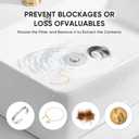 Bathroom Sink Drain Strainer, Universal 3 in 1 Bathroom Sink Stopper, Pop Up Bathroom Sink Drain Stopper with Removable Bathroom Sink Stopper Hair Catcher Basket, for 1.1 to 2.36''Hole