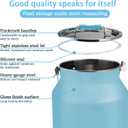 Dog-Cat Food Storage Container 40 lb/38 Qt Large Pet Food Bin with Airtight Lid, 304 Stainless Steel Construction & Scoop Included, Durable Metal Dog Food Storage for Dogs & Cats, Blue