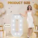 4FT 60 Marquee Numbers, 60 Light up Numbers for Party, 60th Birthday Decorations for Women Men, Big 60 Sign with Light for Anniversary, Birthday Backdrop Decor