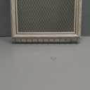 Heesch Hanging Earring Organizer Frame Wall Mounted Jewelry Holder Vintage Rustic Stud Earring Display with Removable Rod and 12 Hooks for Necklaces, Bracelets and Rings (Distressed White)