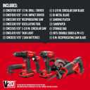 CRAFTSMAN V20 Cordless 6-Tool Combo Kit With Two 2.0 Ah Batteries and Charger (CMCK601D2)