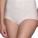 Vanity Fair Women's High Waisted Underwear, Full Coverage Ladies Panties, Perfectly Yours Briefs (7, Cotton - Candleglow)