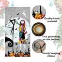2 x Jack Skellington Sally Banner Nightmare Before Christmas Halloween Decorations Door Cover Xmas Porch Door Sign Welcome Banner for Indoor Outdoor Wall Home