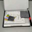 16-Inch Rechargeable Doodle Glow LED Note Board, 7-Color Light Modes, Neon Art Dry Erase Light Up Drawing Pad with Built-in Stand, Sketching Gift Toy for Kids/Girls/Teens, 5 Markers & Tracing Book (White)