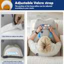 SOUNDANCE Gaming Pillow Reading Pillow for Lap, Arm Support Elbow Rest for Bed Sofa, Ergonomic U-Shaped Design with Equipment Support, Reduces Arm Fatigue During Gaming, Reading, Working, Crocheting