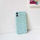 2 x NITITOP Compatible with iPhone 11 Case Cute for Women Girl Vintage Flower Floral Leaves Pattern Trendy Slim Fit TPU Silicone Shockproof Girly Fashion Protective Phone - Blue
