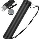 1PC Extendable Poster Tube Expand from 17 to 27 with Shoulder Strap, Black Portable Poster Document Storage Tube for Artworks, Blueprints, Drafting and Scrolls
