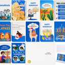 Motiskyy 36 Sets Hanukkah Greeting Cards with Envelopes Assorted Funny Jewish Holiday Cards Menorah Dreidel Gold Coins Religious Chanukah Greeting Cards for Holiday Party Decorations