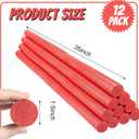 12 Pcs Floating Pool Noodles Solid Foam 1.5 x 35 in, Red, approx. 1.5 x 35"