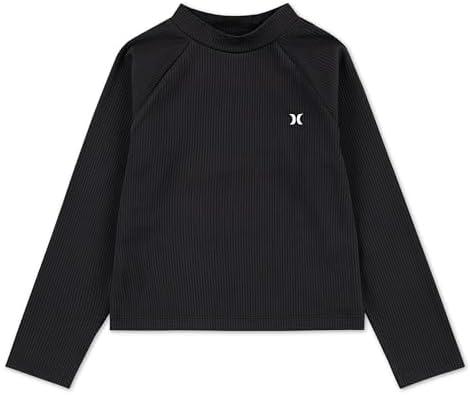 Hurley Girls' Long Sleeve Rash Guard Shirt, Size 10