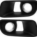 UOIENRT 2Pcs 68072021AA Left & Right Fog Light Cover Fog Light Chrome Bezel Replacement for Dodge Charger SRT8 2012-2014 Replace 68072020AA CH1038153 CH1039153