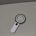 AIXPI Magnifying Glass with Light, Double-Layer Glass Lens Handheld Large Magnifying Glass 12 LED Lighted Magnifier for Seniors Reading, Coins, Jewelry, Close Working