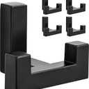 5 Pack Heavy Duty Double Claw Coat Hook Wall Mount with Screw Retro Double Coat Hook Utility Hook for Coats, Scarves, Bags, Towels, Keys, Hats, Mugs, Hats (Black)