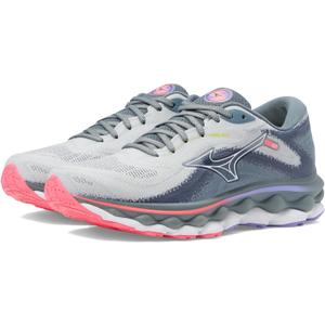 Mizuno Womens Wave Sky 7 Running Shoe, Pearl Blue-White, 7