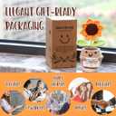 Sea Team Handmade Positive Sunflower Crochet Doll with Emotional Support Card, Knitted Artificial Flower, Christmas Decoration, Appreciation Thank You Gift for Teacher, Mentor, Coworker, Nurse