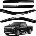 AUXKO Rain Guards for 2020-2026 Chevy Silverado & GMC Sierra 2500HD 3500HD Crew Cab, Window Vent Visor Accessory - Tape-On Rain Guard Window Visors,Side Window Wind Deflectors & Visors Smoke