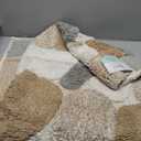 Ramanta Home Pure Cotton Pebble Stone Bathroom Mat - Grey Beige, Super Soft Anti Skid Absorbent Bath Rug Set for Bathroom, Kitchen, Machine Washable Bathrugs - 21x32