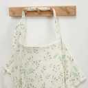 Blissful Diary Muslin Nursing Cover for Breastfeeding, Breathable Breastfeeding Cover up with Arch Neckline for Women, Nursing Apron (Botanical Leaf)