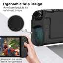 BHGift for Switch 2 Grip Case (2025), Dockable Case with Ergonomic Grip for Handheld as a Real Gamepad, Shockproof Protective Case Accessories for Switch 2
