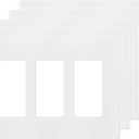 ENERLITES Screwless Decorator Wall Plate Child Safe Cover, Size 3-Gang 4.68" H x 6.53" L, Unbreakable Polycarbonate Thermoplastic, SI8833-W-5PCS, Glossy, White (5 Pack)