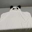 HIPHOP PANDA Hooded Towel - Rayon Made from Bamboo, Bath Towel with Bear Ears for Newborn, Babie, Toddler, Infant - Absorbent Large Baby Towel - Panda, 30 x 30 Inch
