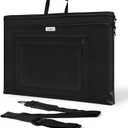 JusArt Art Portfolio Bag, 24x36 Light Weight Portfolio Folder Case with Adjustable Shoulder Strap, Leather Corners, Waterproof Art Bag for Artists and Students for Artwork, Poster, Sketching, Drawing