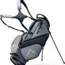 14 Way Dividers Golf Stand Bag Lightweight, Golf Bag for Men Women with Multiple Pockets, Dual Strap and Rain Cover Hood (gray)