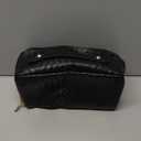 Large Capacity Travel Cosmetic Bag - Portable Makeup Bags for Women Waterproof PU Leather Checkered Makeup Organizer Bag with Dividers and Handle,Toiletry Bag for Cosmetics (Medium, black woven)