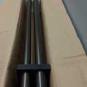 Curtain Rods for Windows 66 to 120, 1 Inch Industrial Wrap Around Black Curtain Rod, Indoor/Outdoor Room Divider Adjustable Drapery Pole, 66"-120"