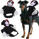 Dog Halloween Saddle Costume Dog Ghost Riding Costume Pet Transformation Ghost Clothes Halloween Cosplay Party Dressing Up Outfit for Small Medium Dogs Cats (Large)
