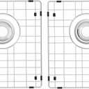 2Pack Sink Protector Grid 13" x 15", Stainless Steel Sink Protectors for Kitchen Sink, Rust Resistant Sink Grate for Bottom of Kitchen Sink with Sink Strainers