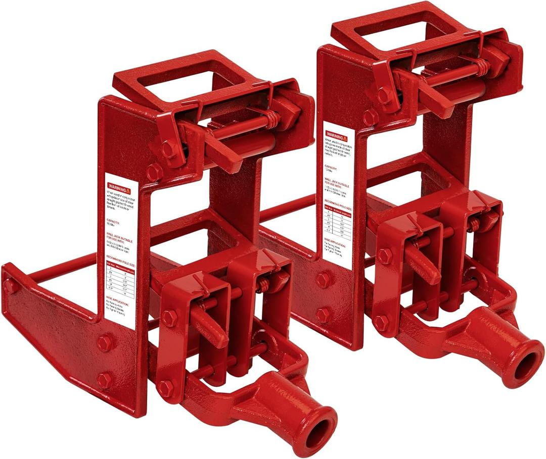 2 Pack Wall Jack, Portable Wall Jacks for Framing, Use with 1-1/2 X 3-1/2 in Fir Poles Or 1 in Od Steel Pipe, Malleable Casting Iron Wall Jack for Lifting Wall Beams, Capacity of Lifting 1,000 lbs